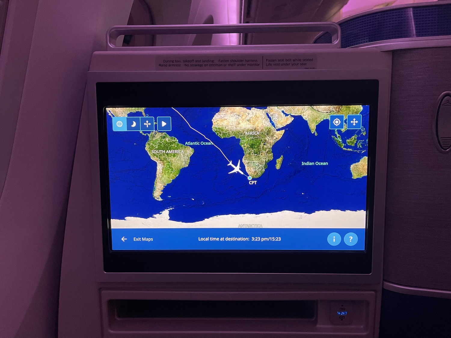 a screen on a plane