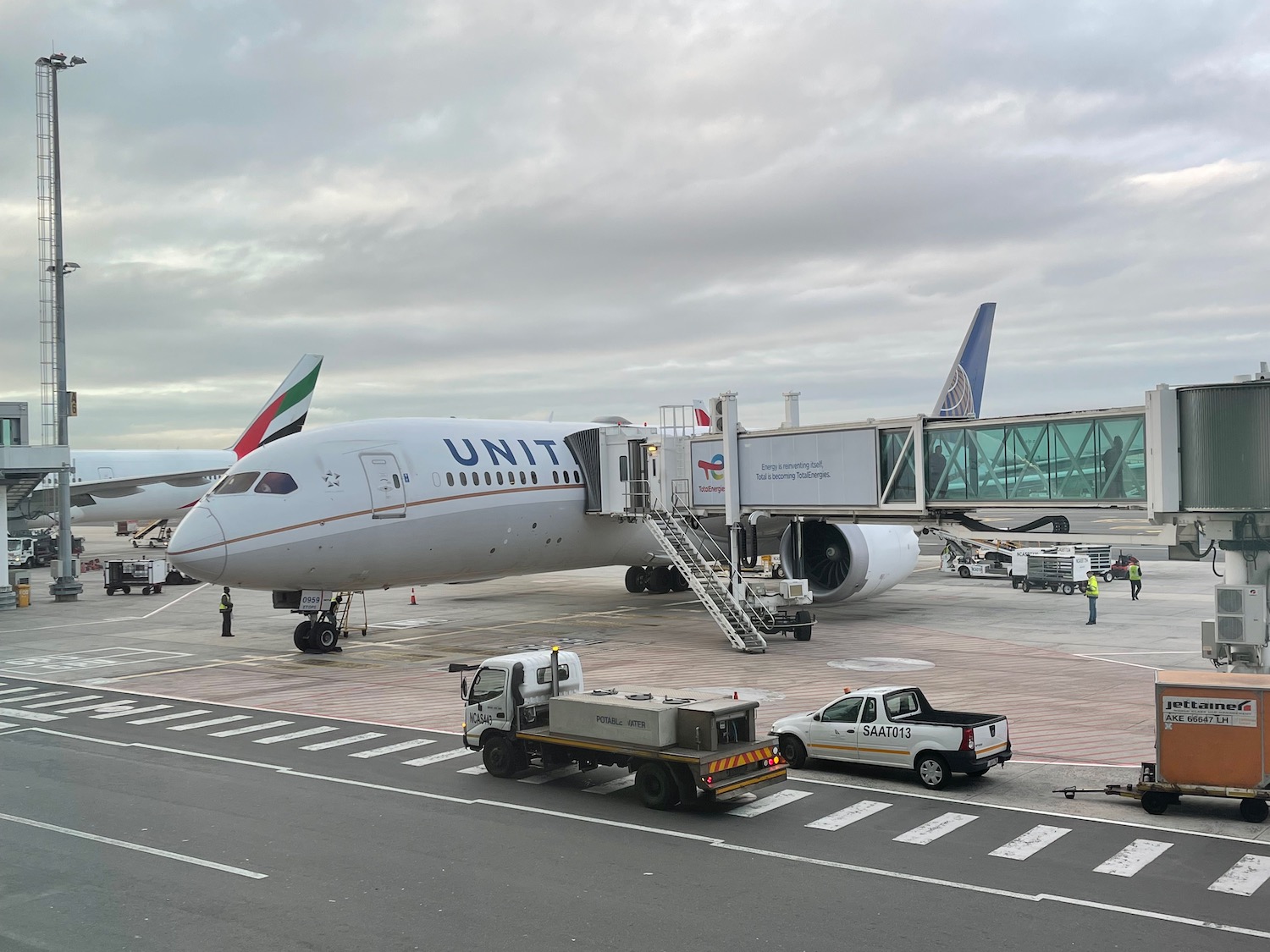 a plane on the runway