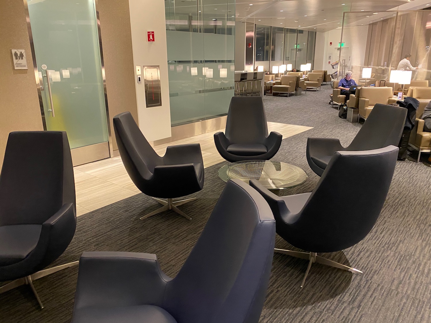 a group of chairs in a room