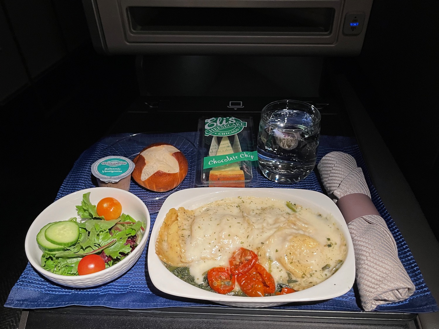 food in a tray on a table