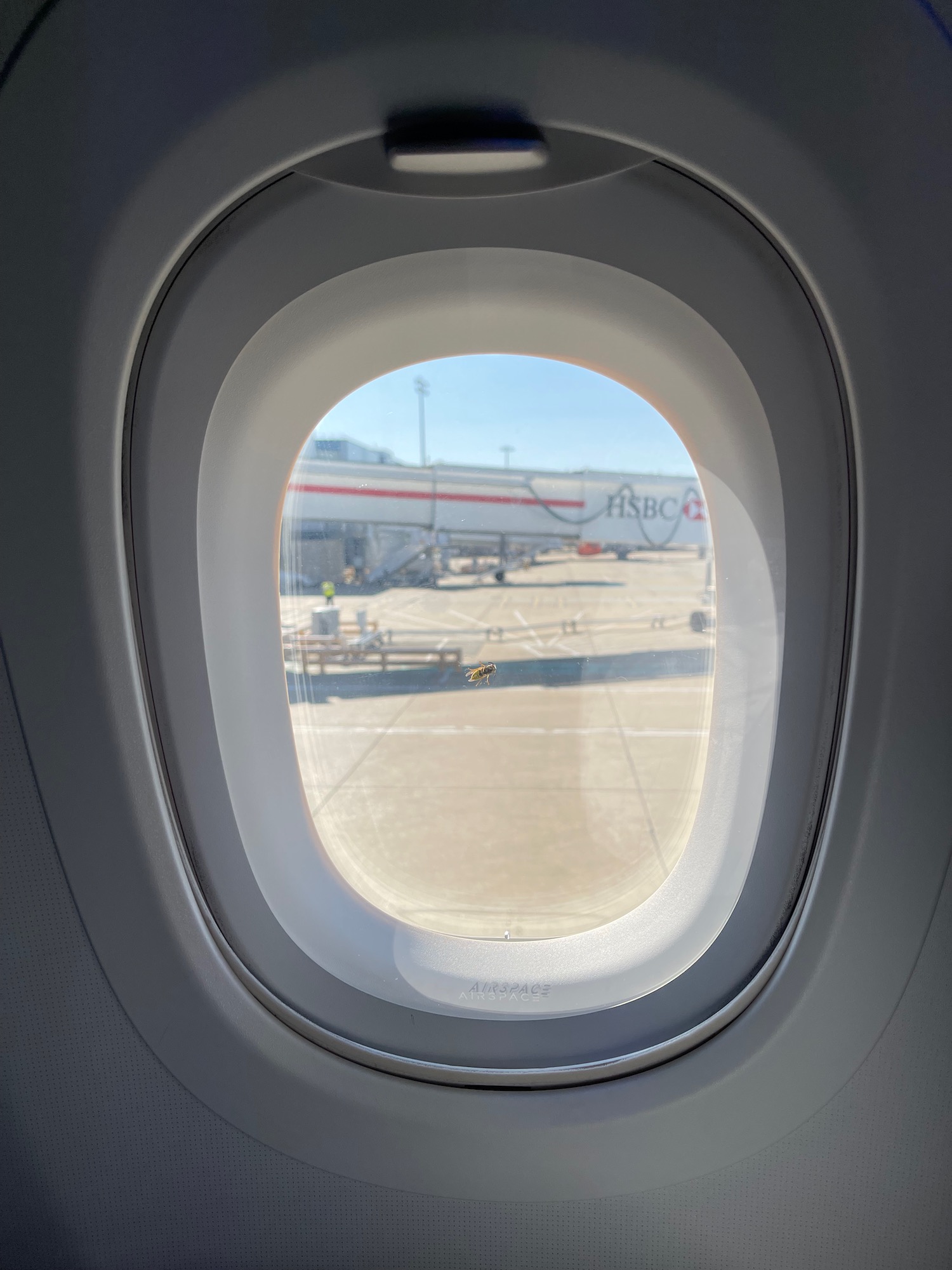 a window of an airplane