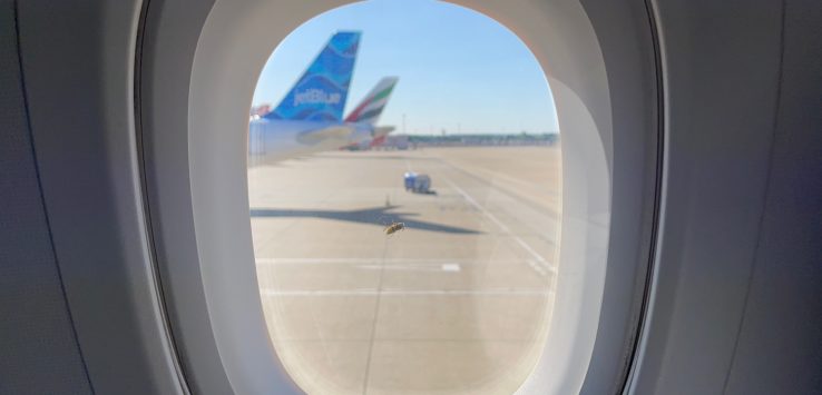 a window of an airplane