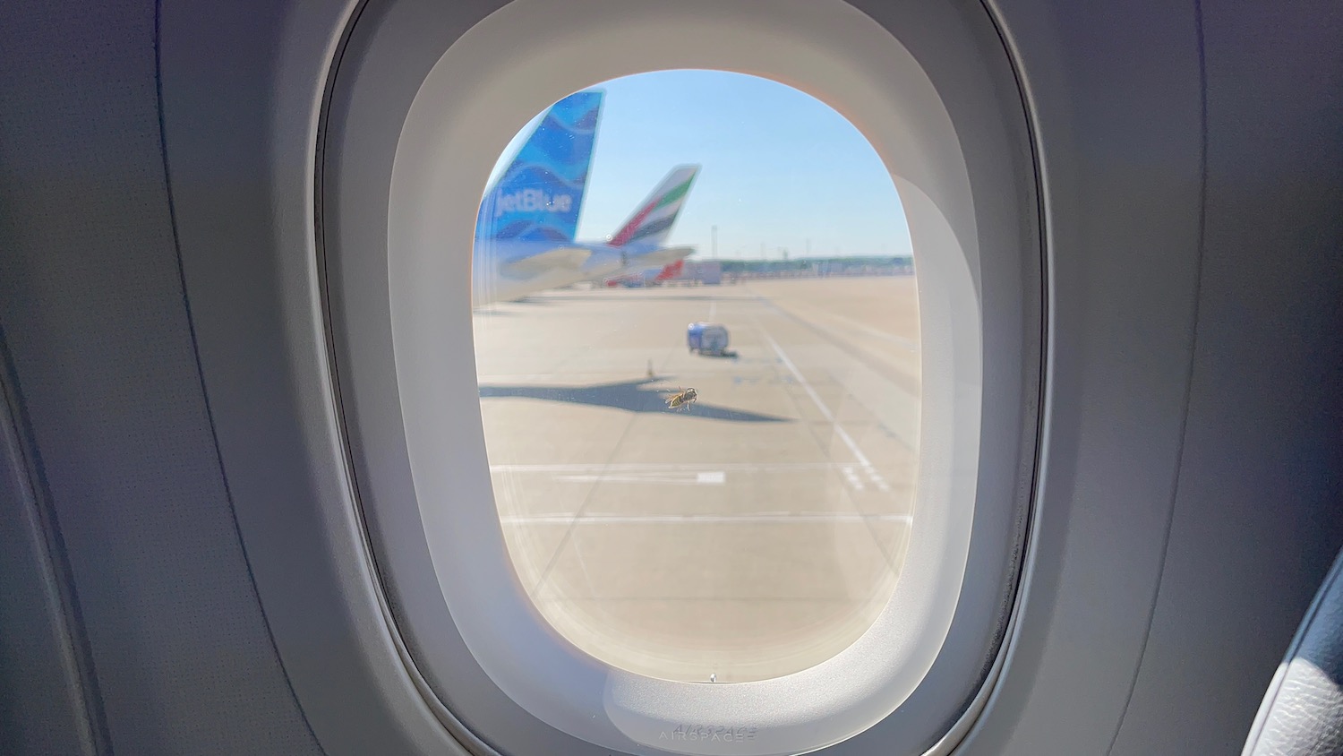 a window of an airplane