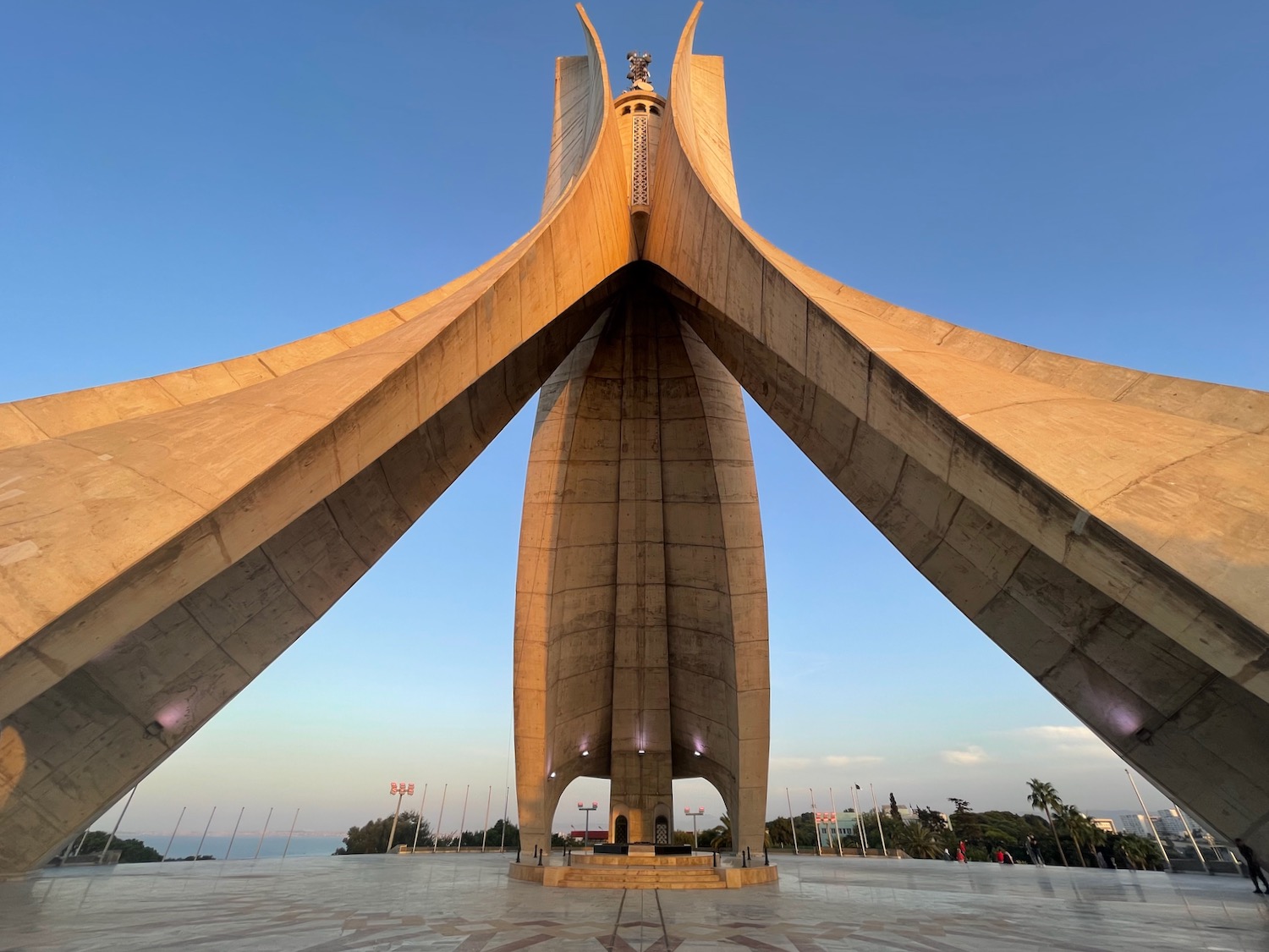 a large structure with a cross on top