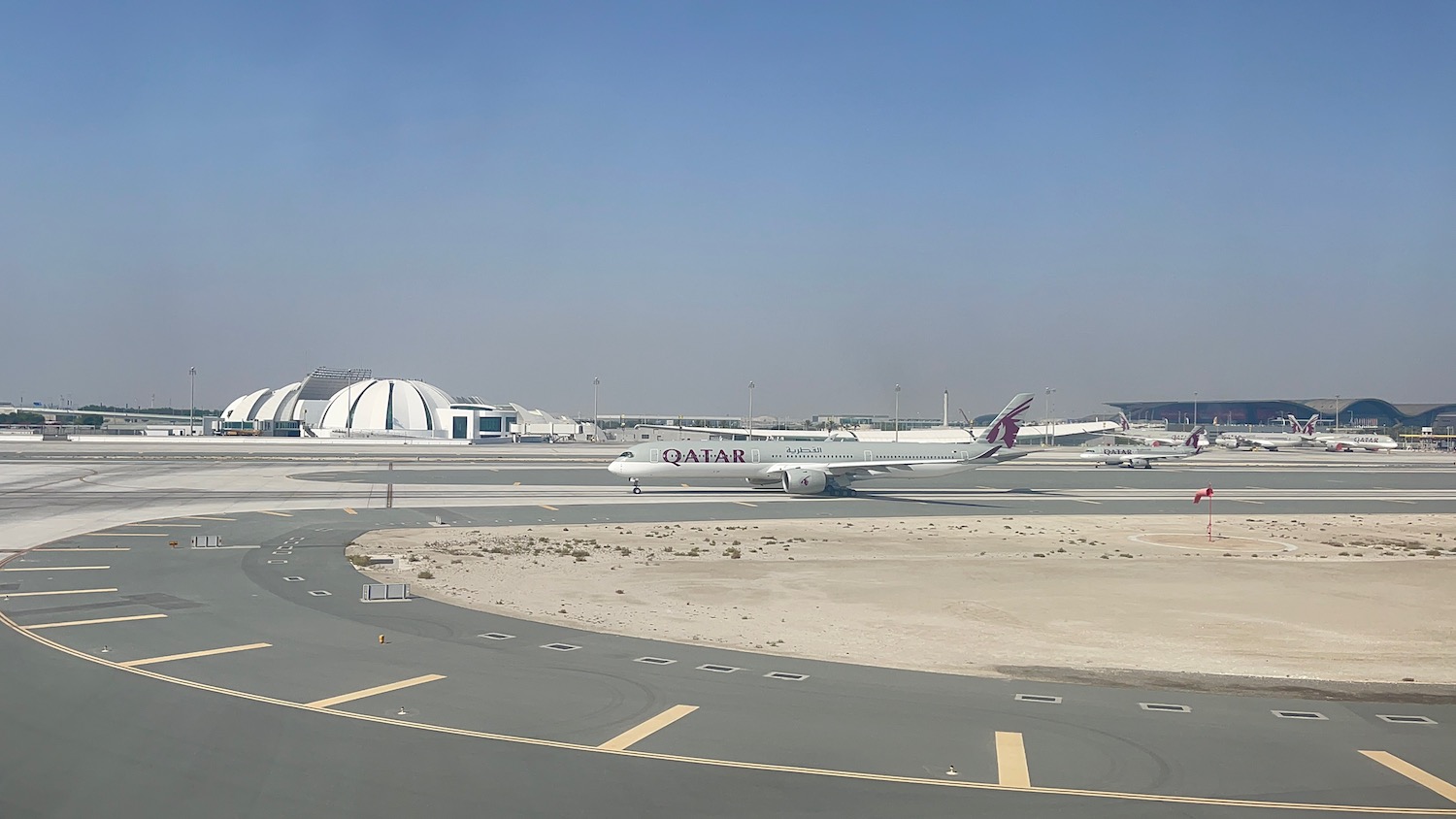 an airplane on a runway