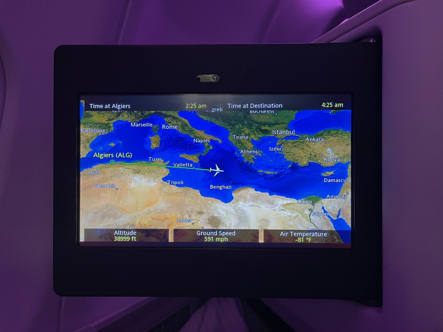 a screen with a map on it