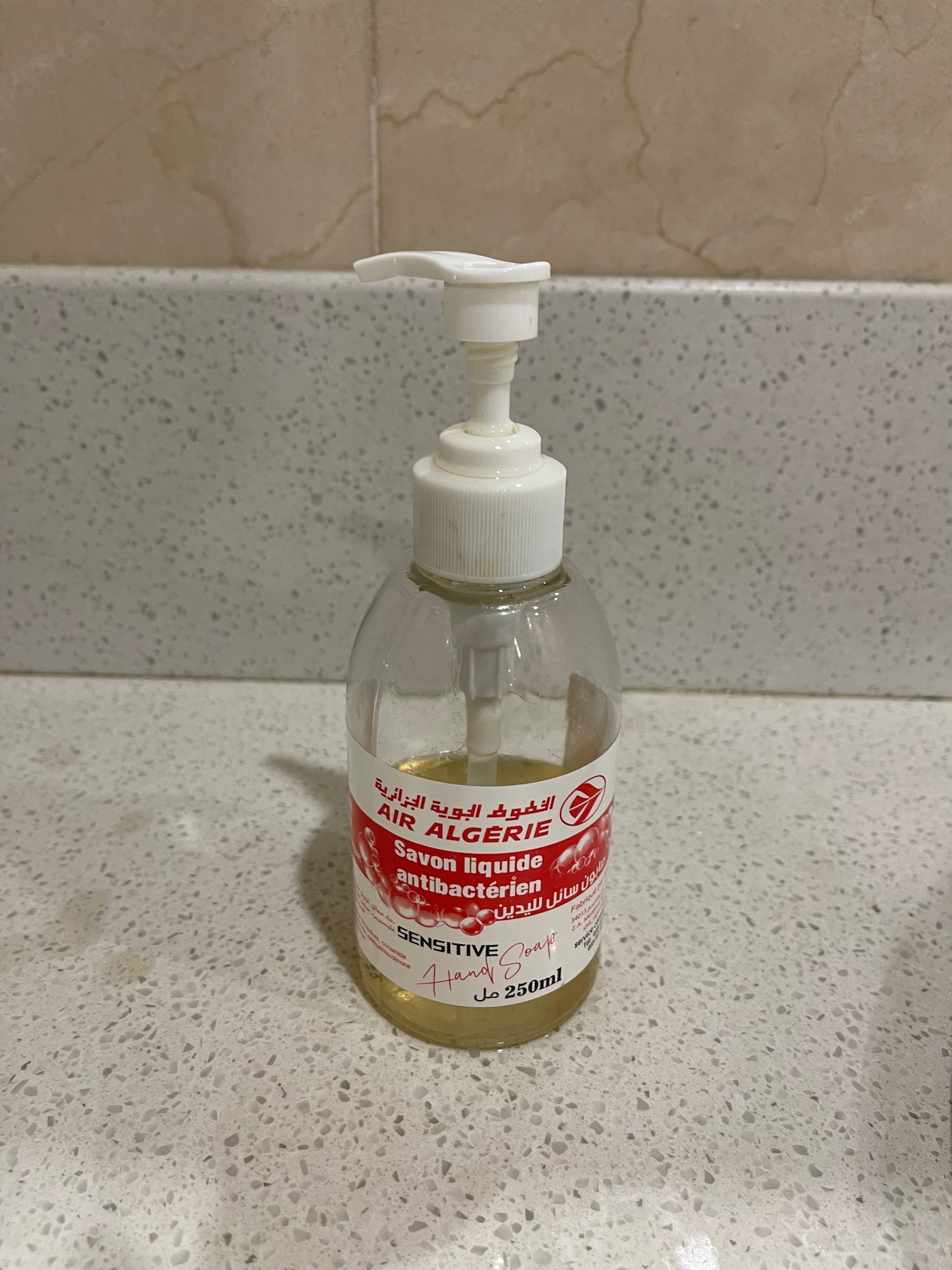 a bottle of liquid soap