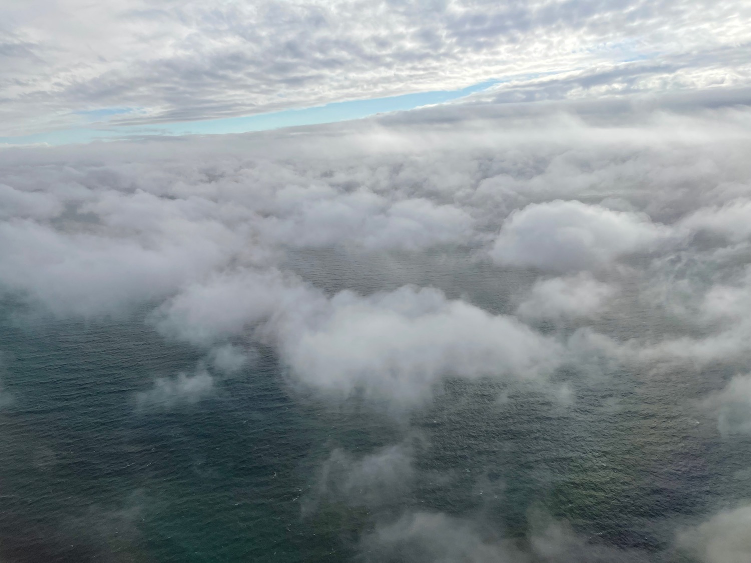 clouds above the water