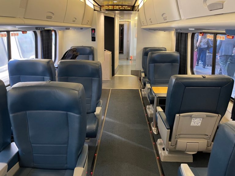 new york to washington dc train first class