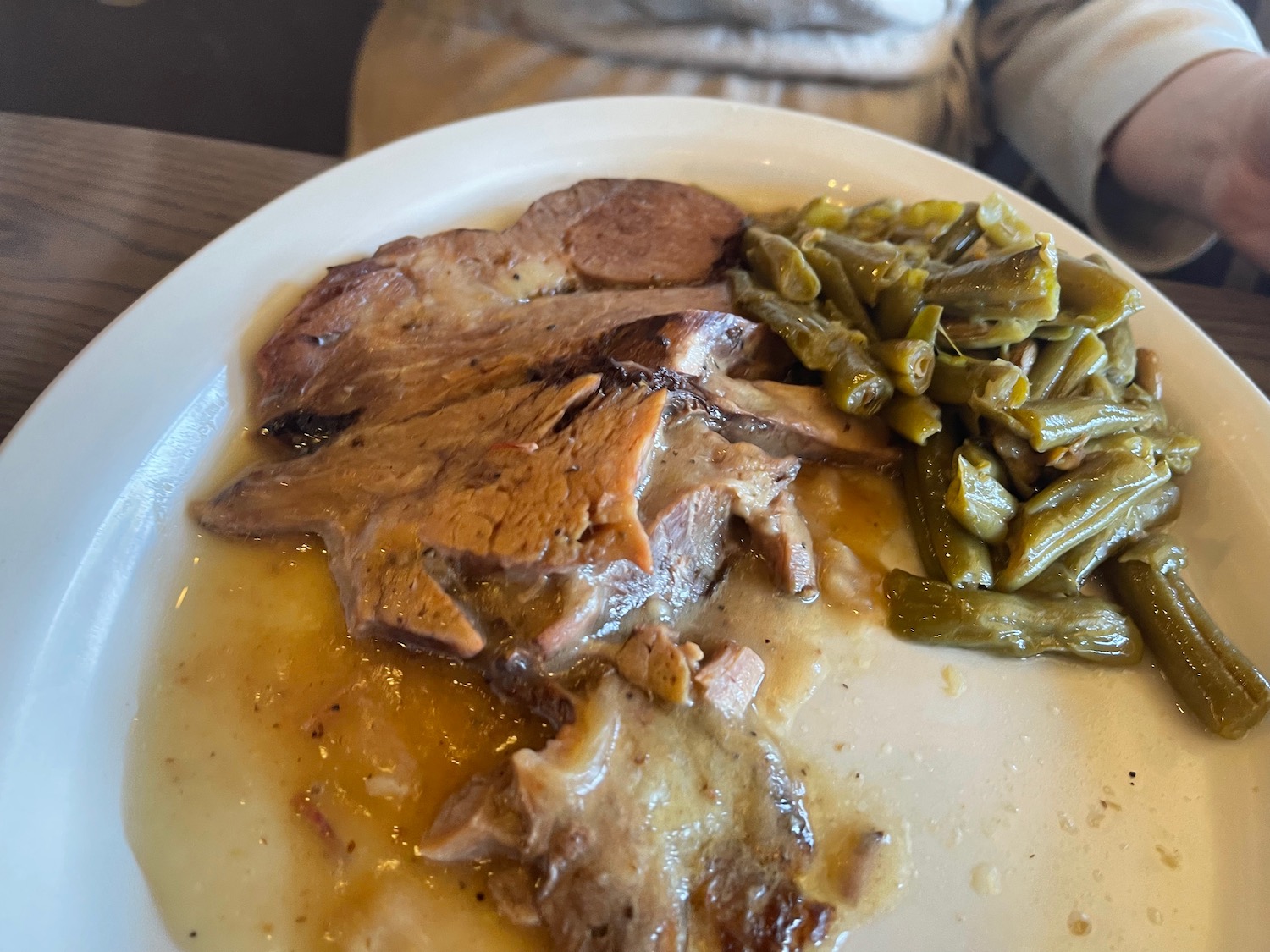 a plate of meat and vegetables