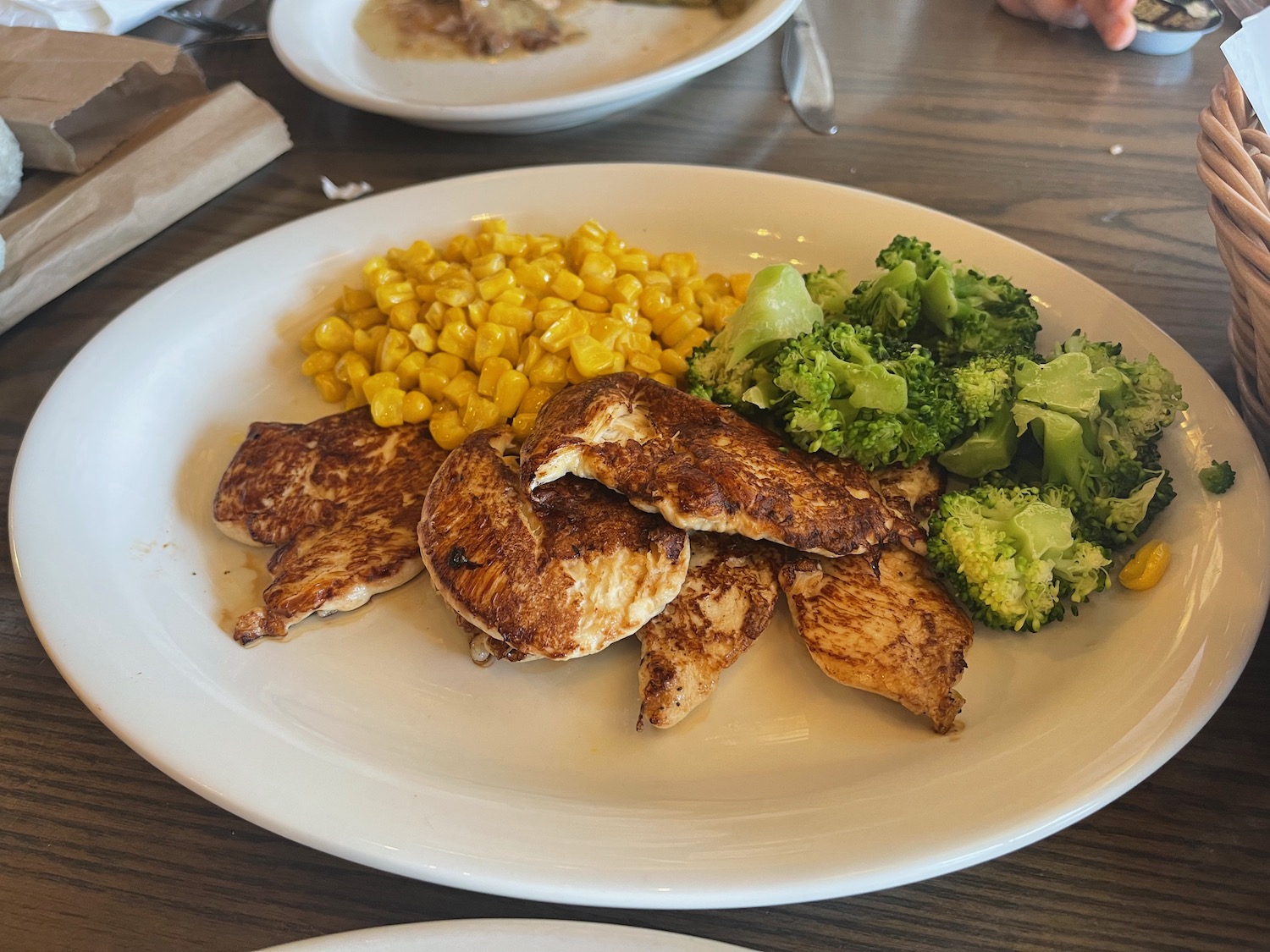 a plate of food on a table