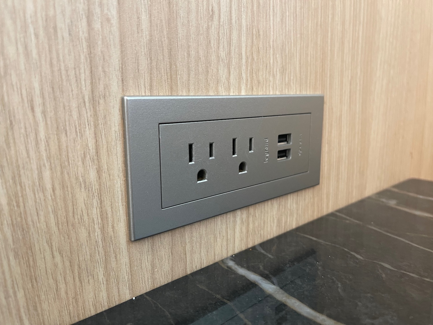 a wall outlet with multiple outlets