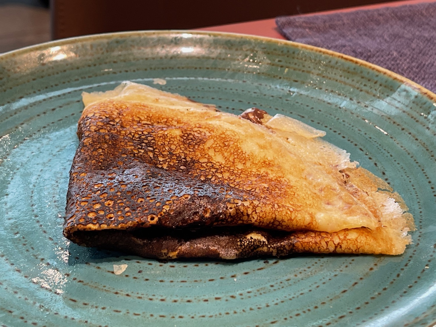 a crepe on a plate