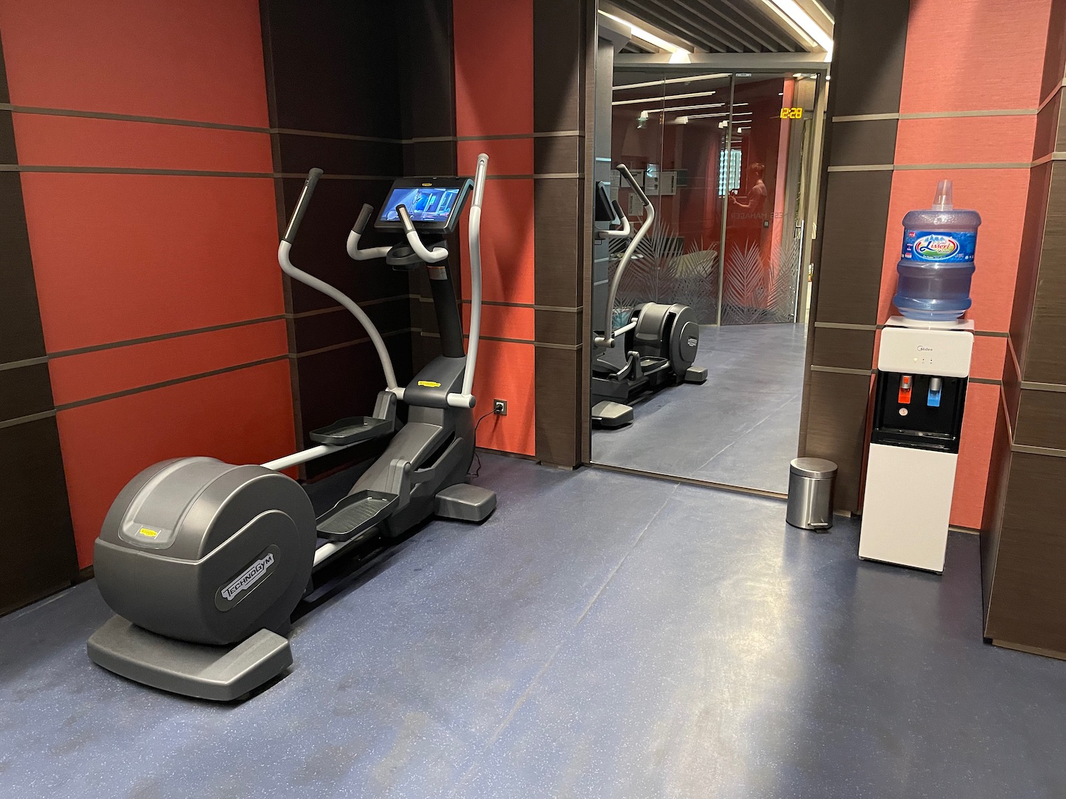 a gym with exercise machines