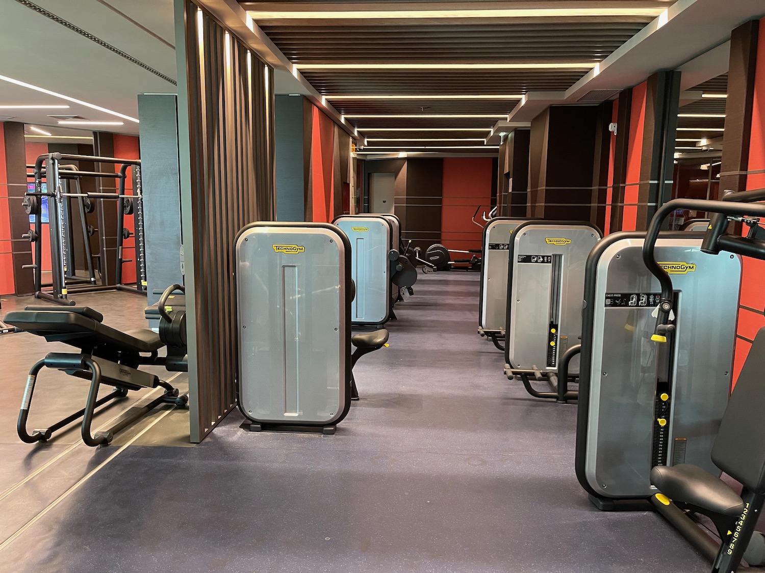 a gym with exercise equipment