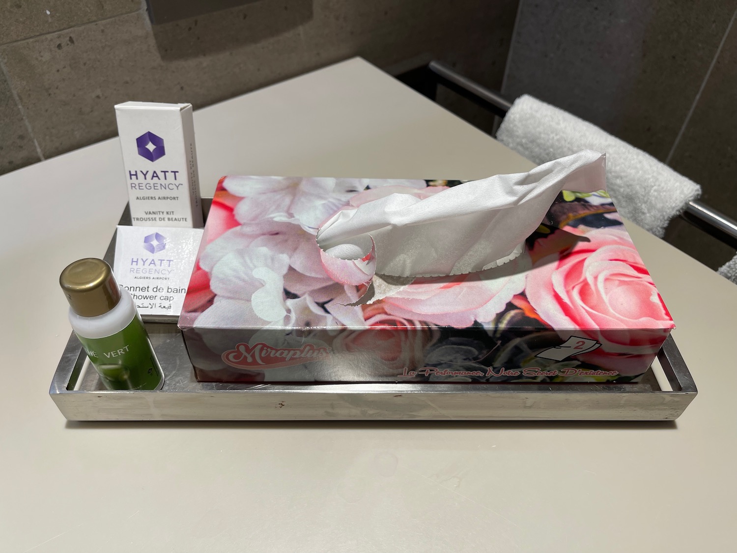 a box of tissues on a table