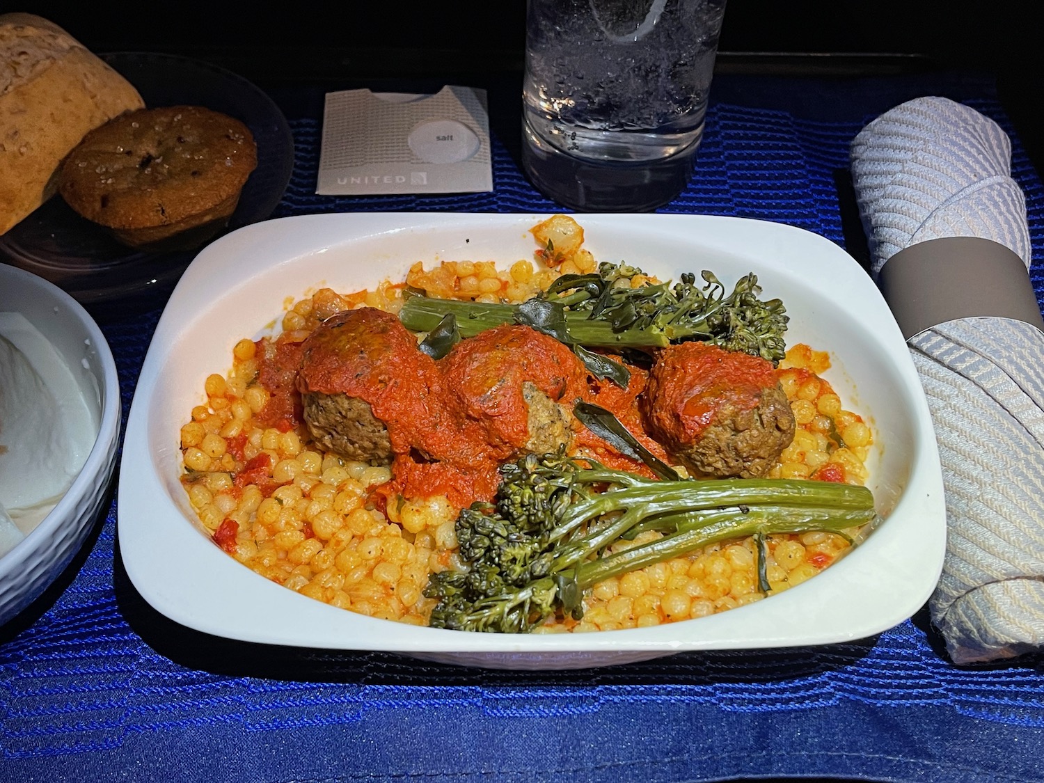 a plate of food on a table