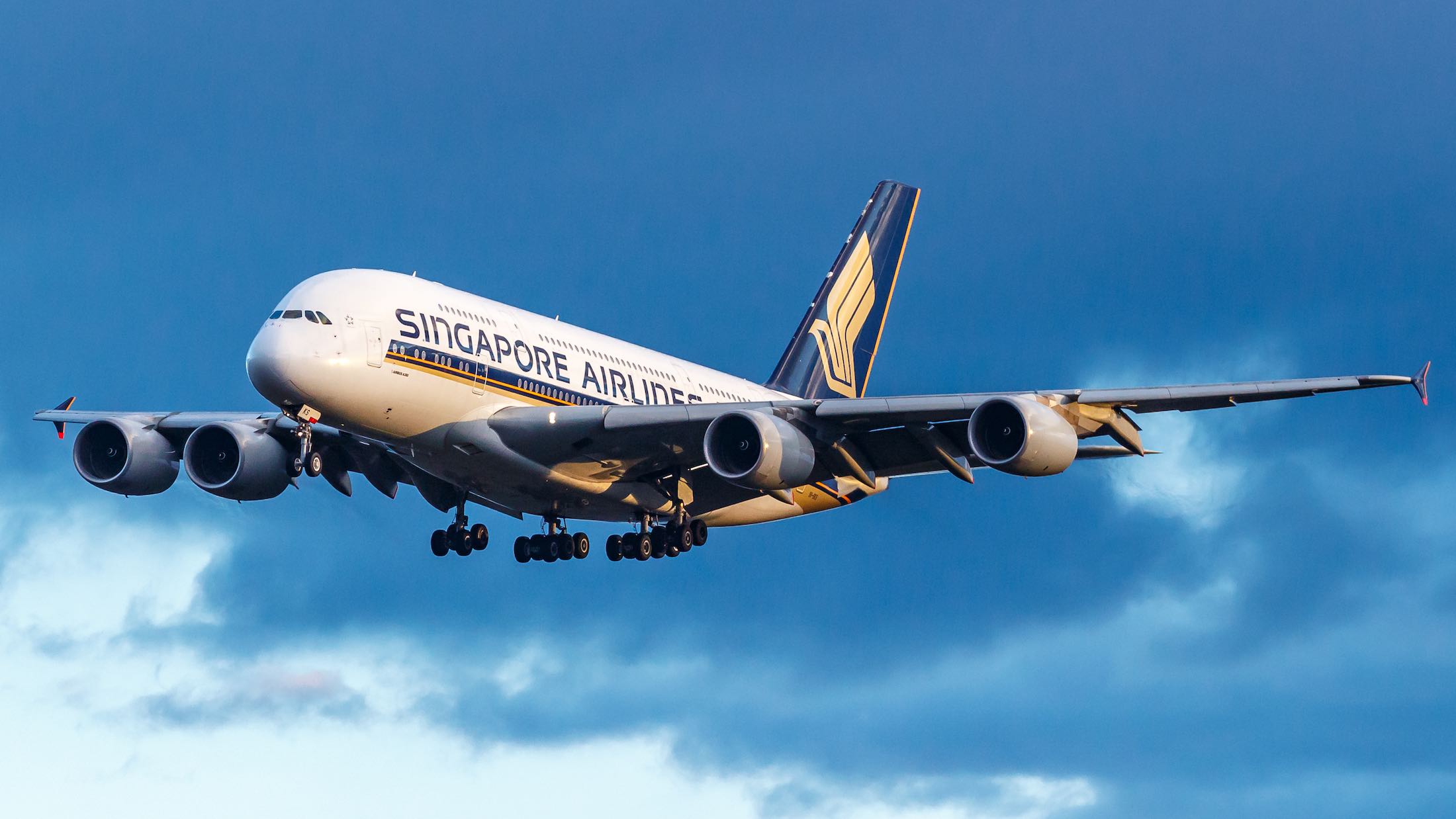 a large airplane flying in the sky