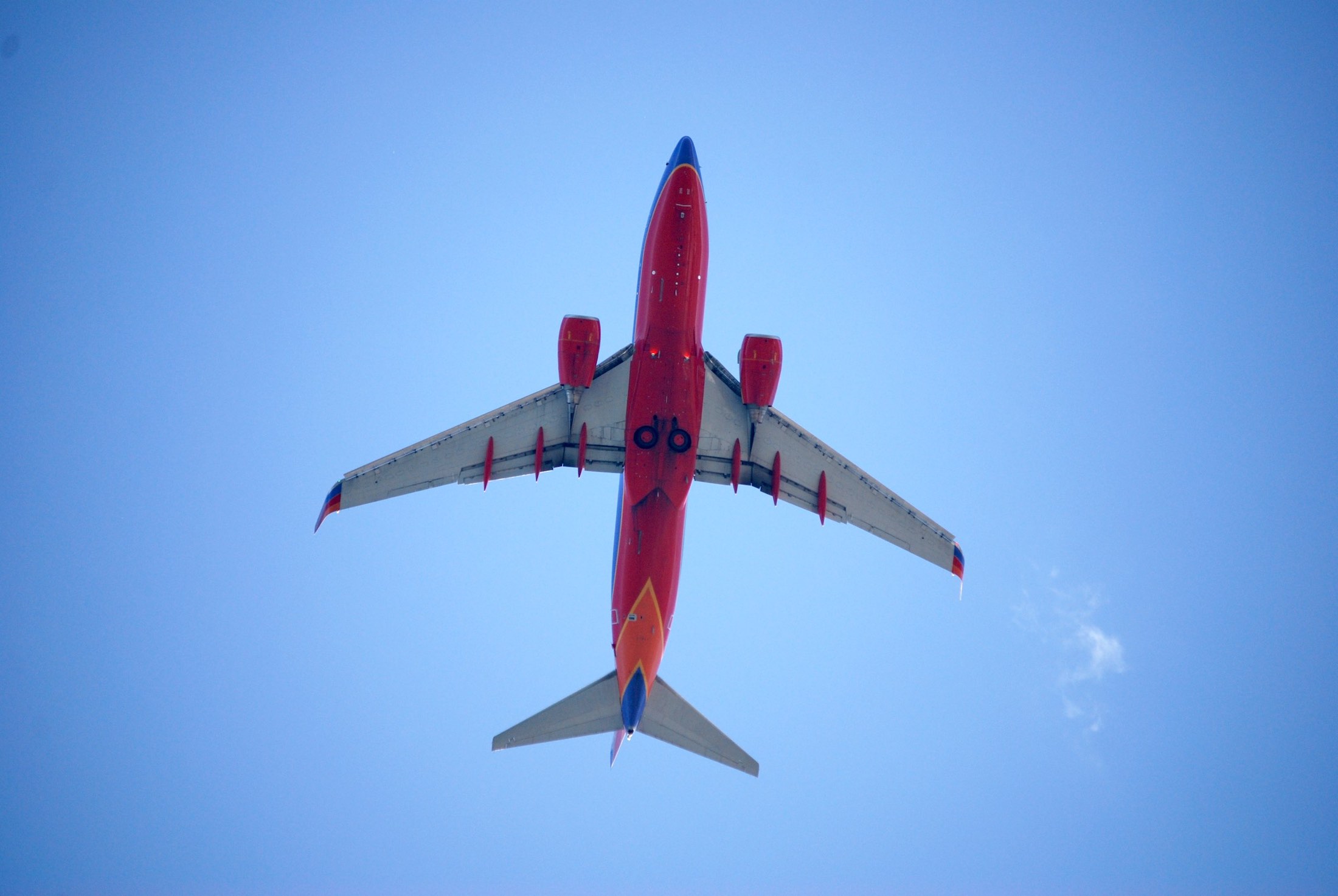 an airplane flying in the sky