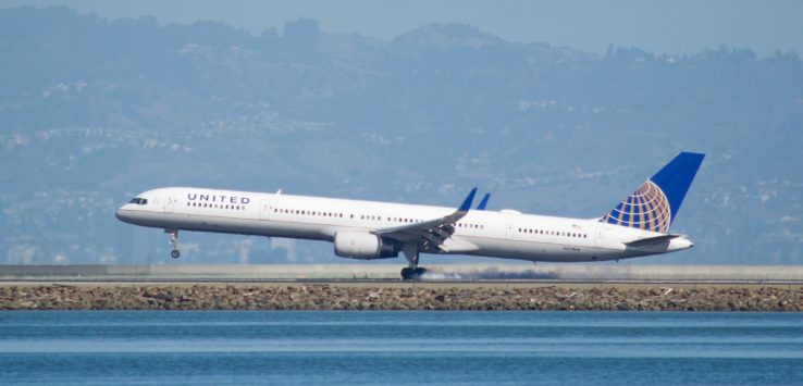 a plane taking off from a runway