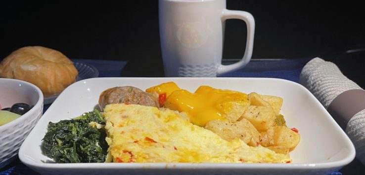 a plate of food on a table