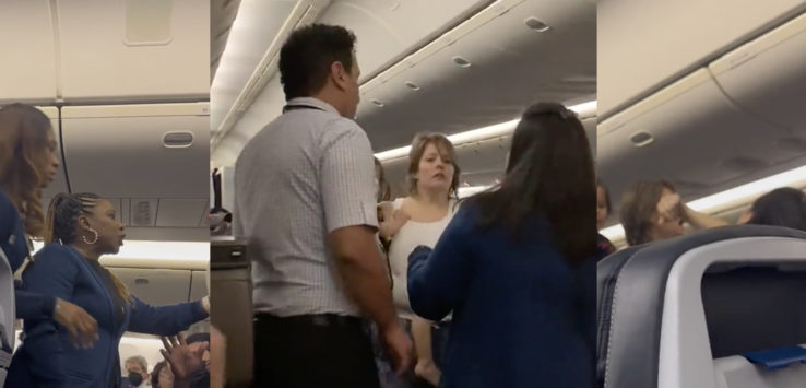 a group of people on an airplane