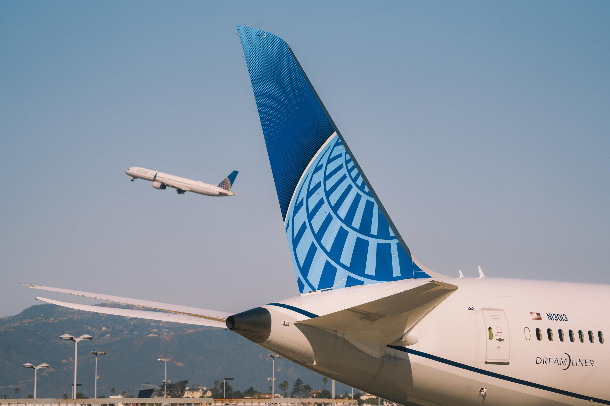 a plane flying in the sky