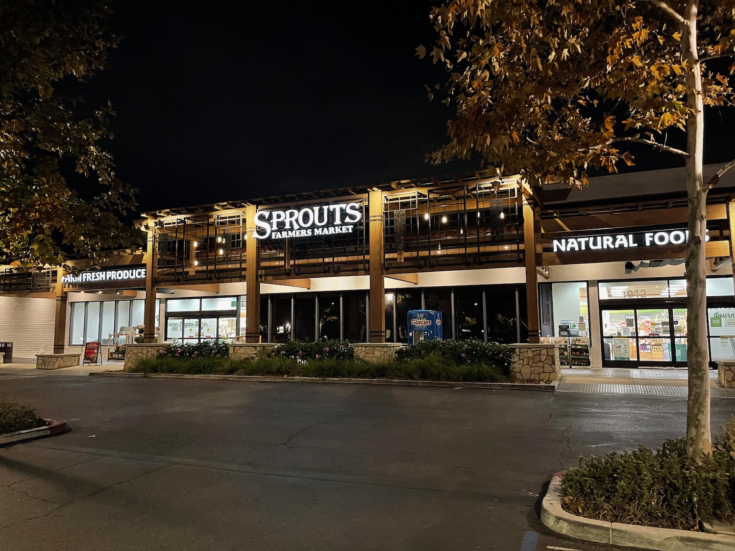 a store front with a sign on the front