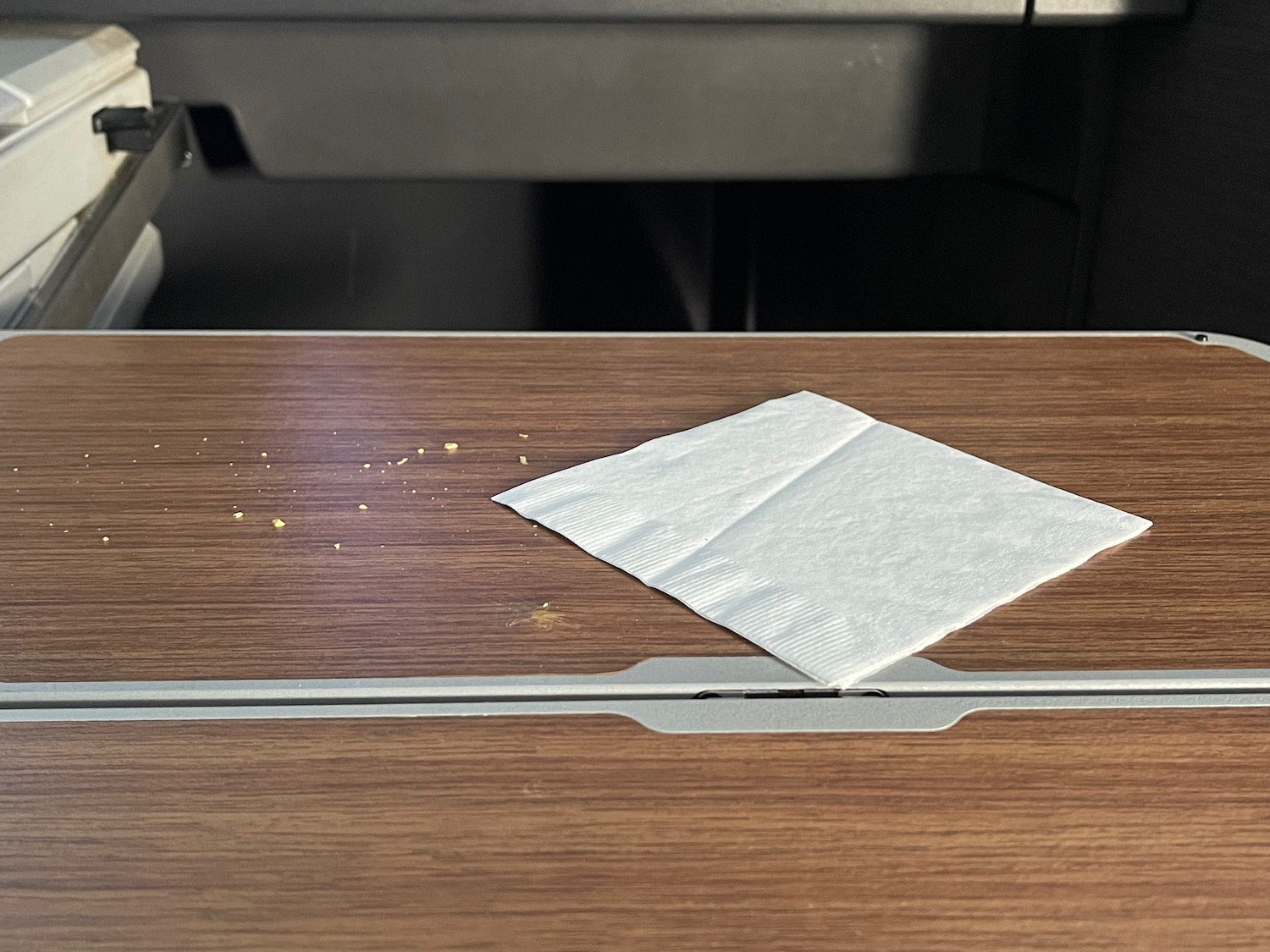 a napkin on a table