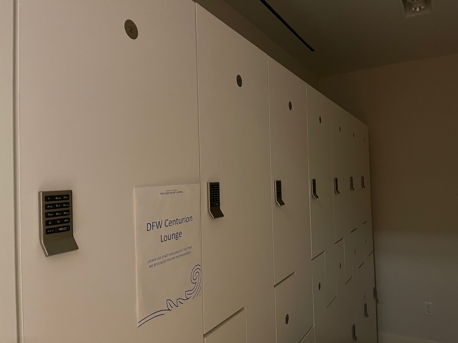 a row of lockers in a room