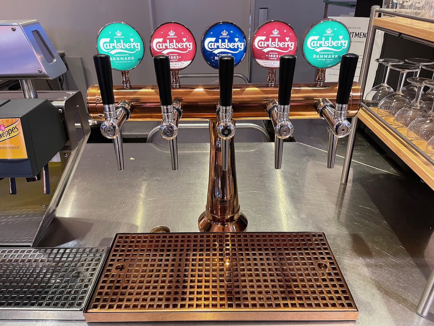 a beer tap with several beer taps