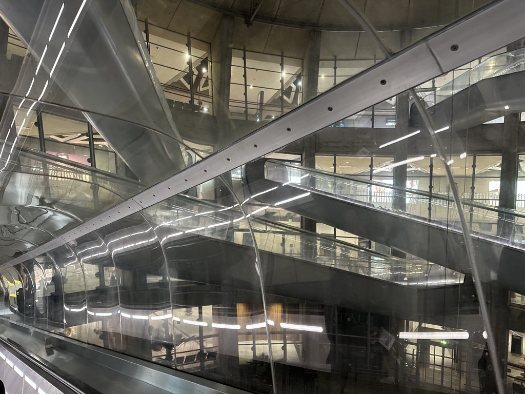 CDG Terminal 1 escalator glass tubes