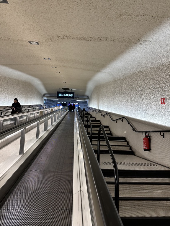 CDG Terminal 1 people mover incline