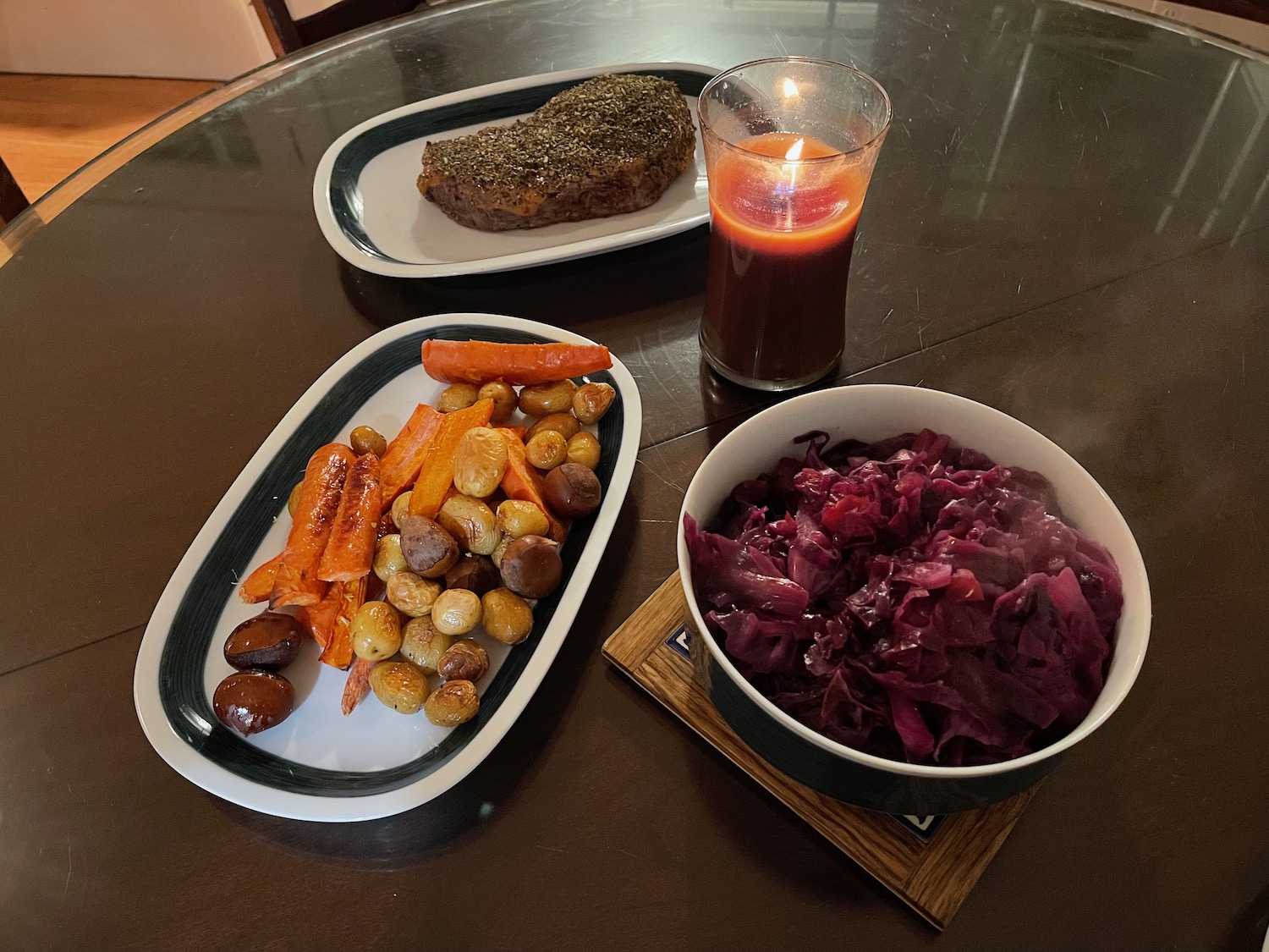 a plate of food on a table