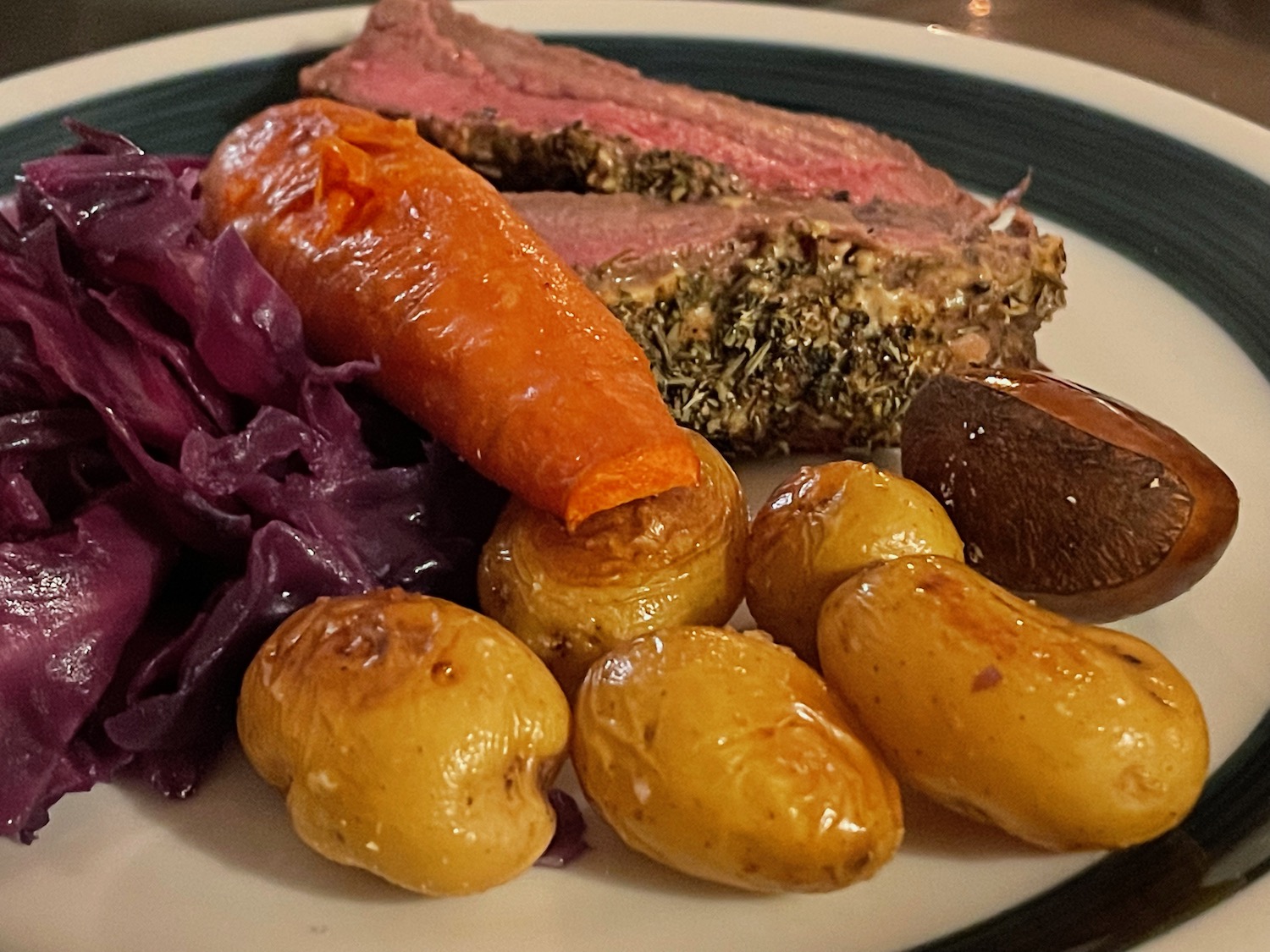 a plate of food on a table