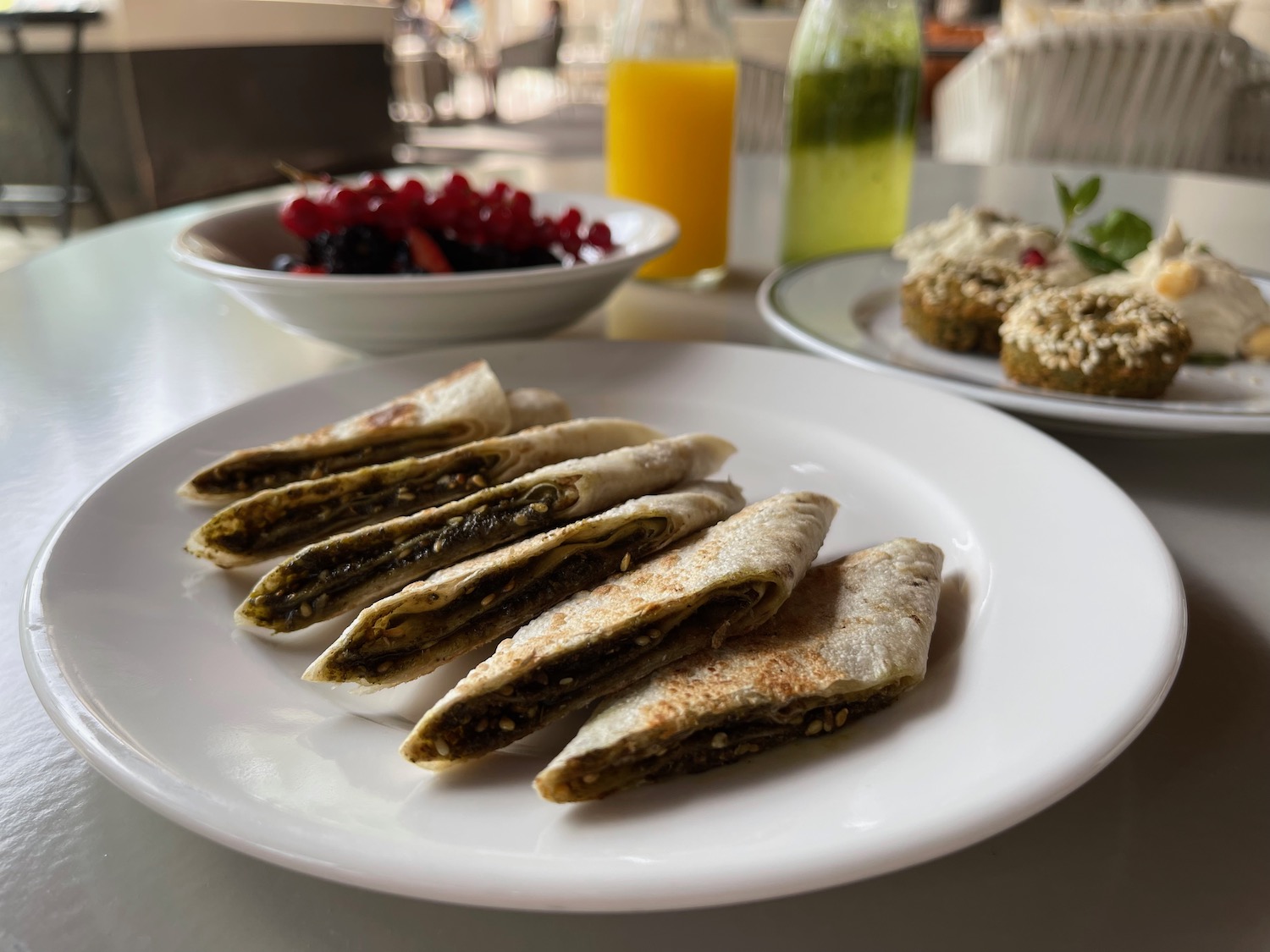 a plate of food on a table