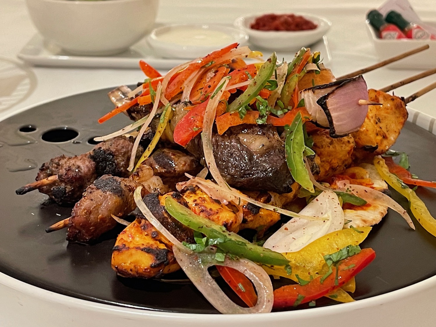 a plate of food on a table