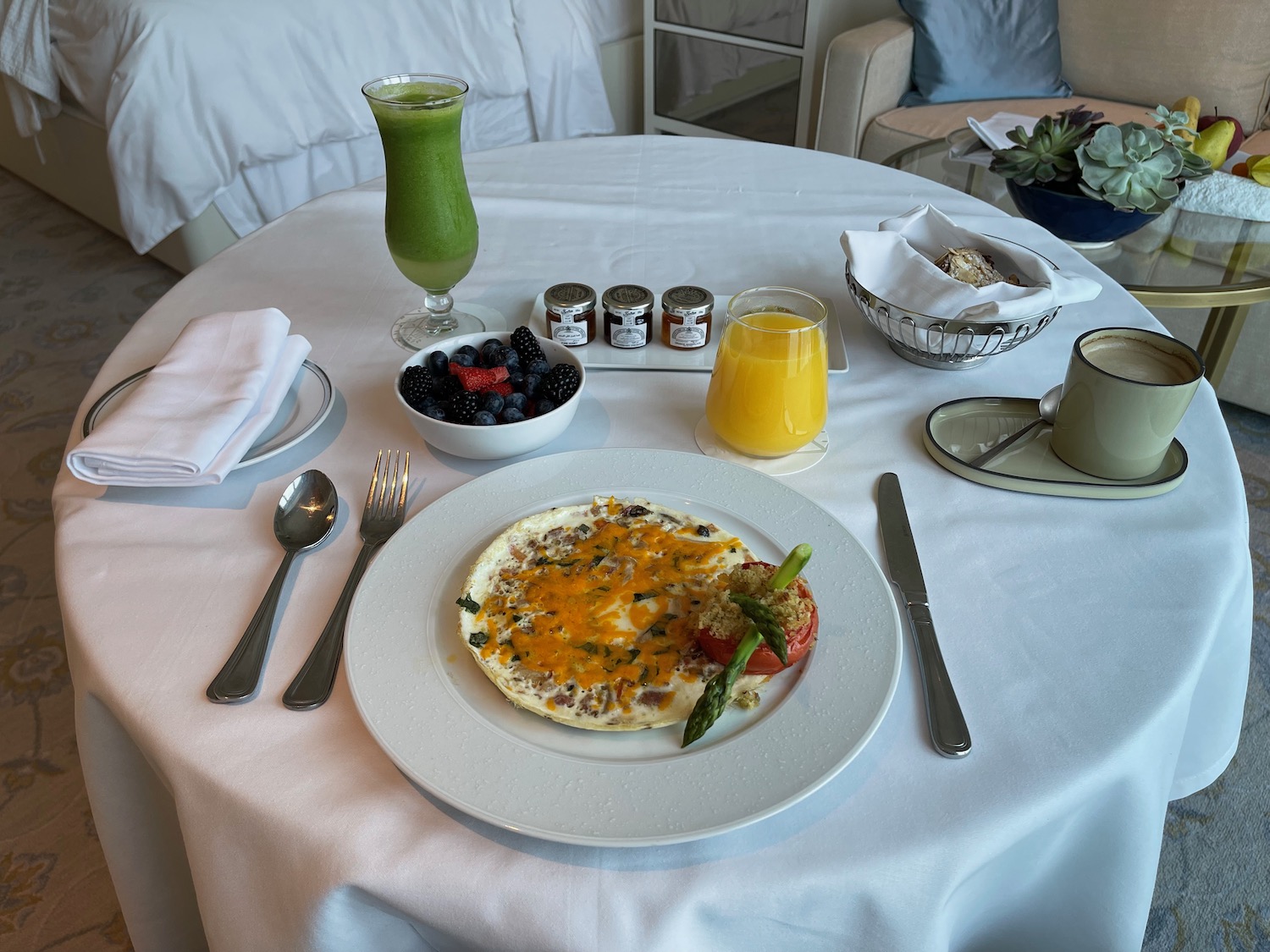 a plate of food on a table