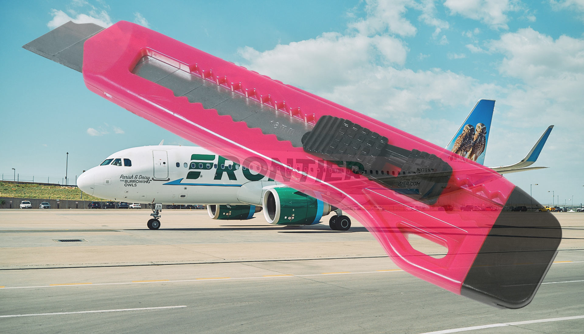 https://liveandletsfly.com/wp-content/uploads/2022/12/Frontier-Airlines-Box-Cutter.jpg