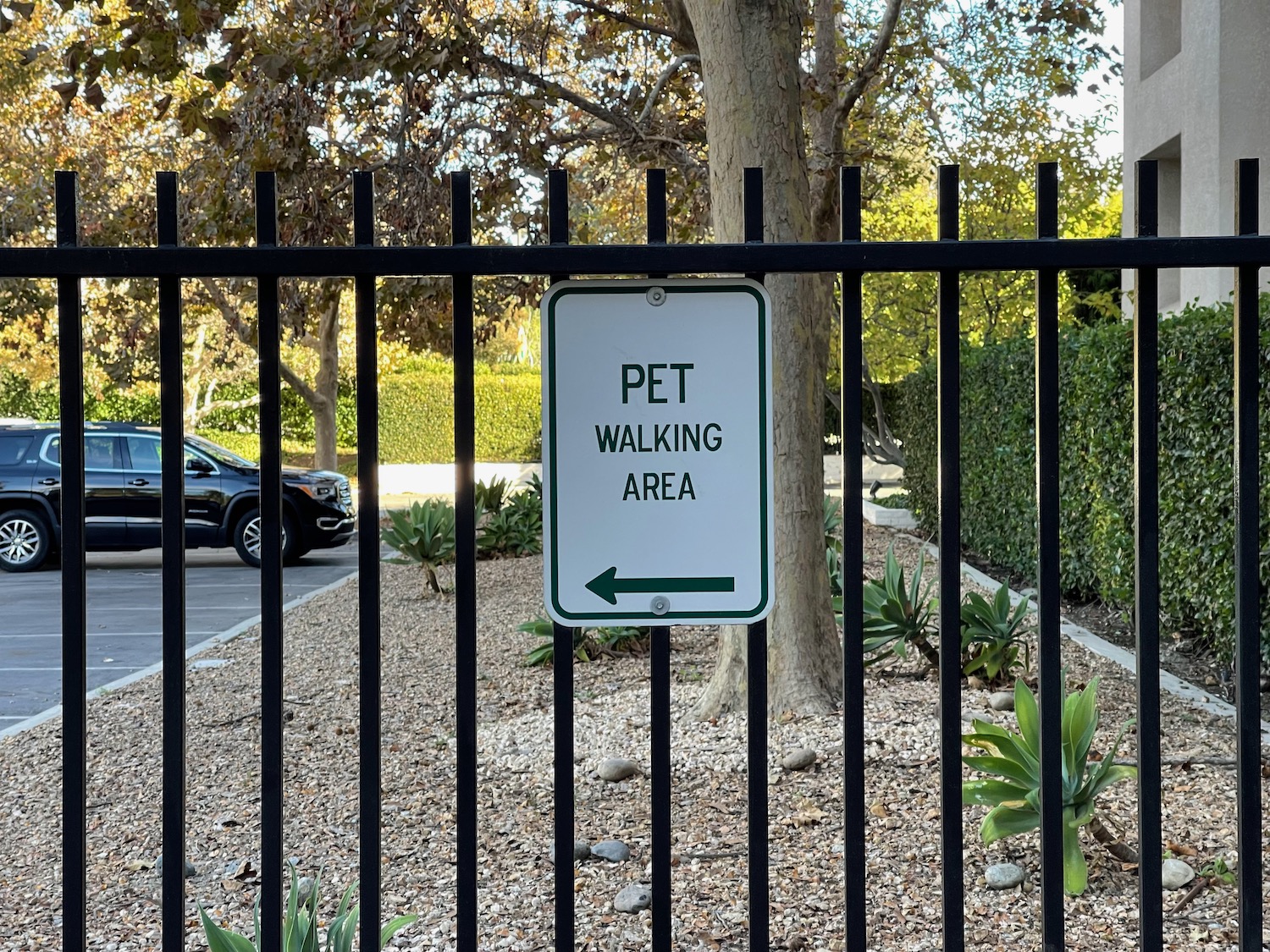 a sign on a fence