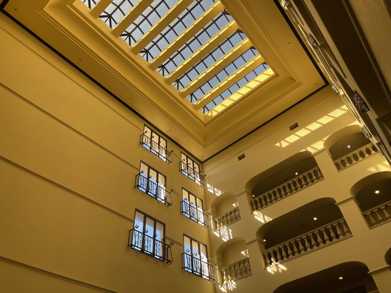 a building with a skylight