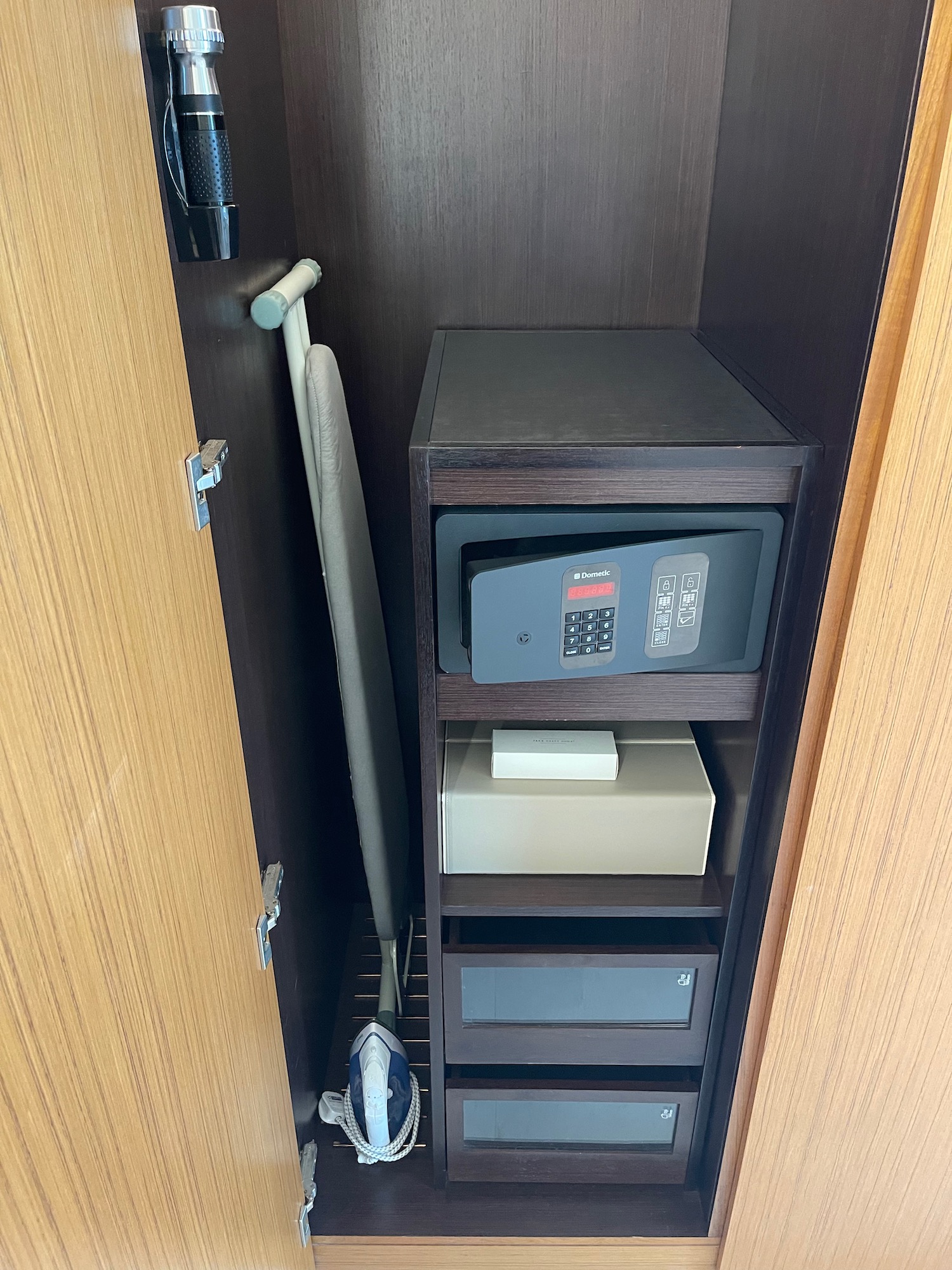 a safe in a closet