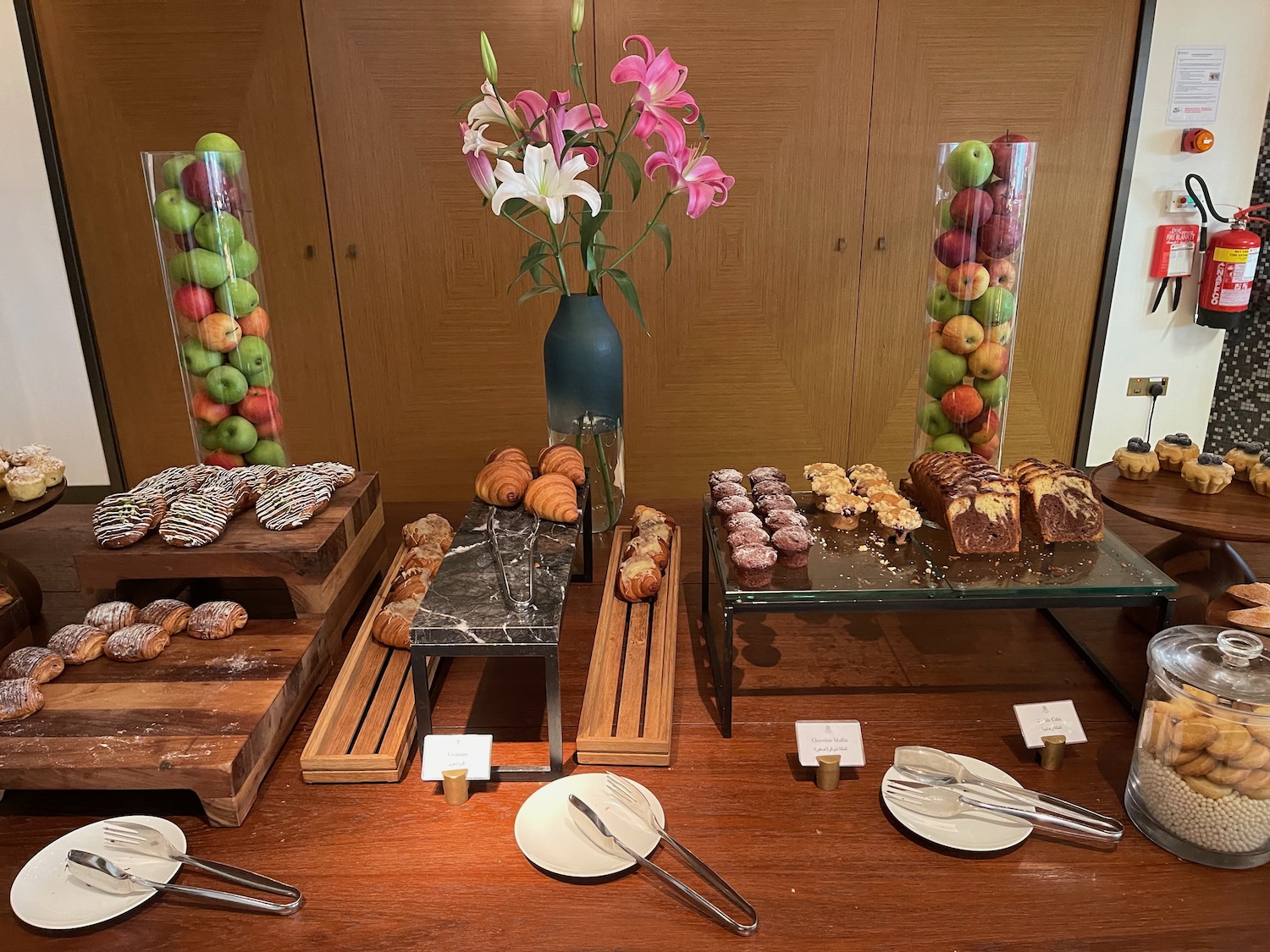 a table with food on it