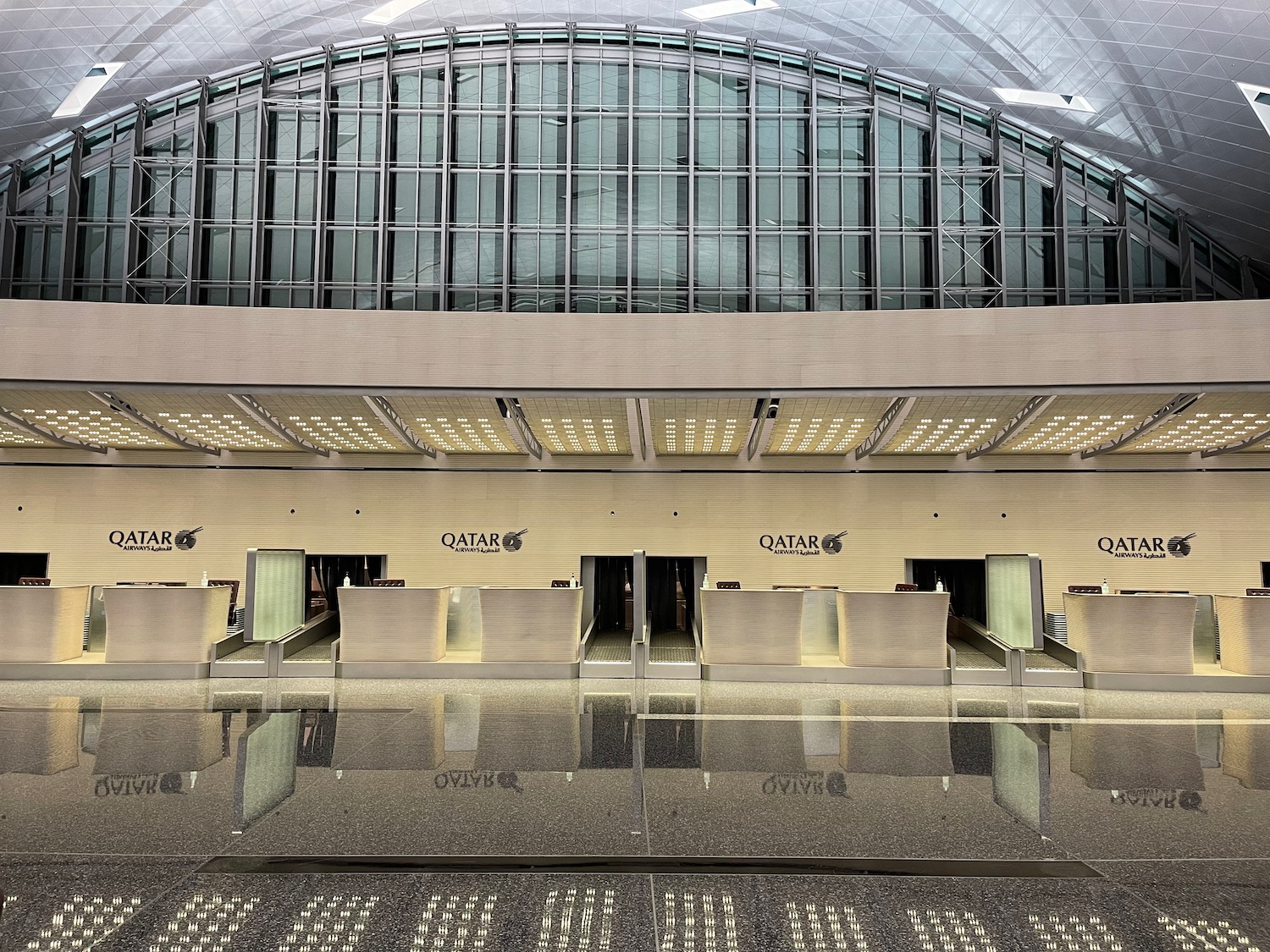 a large building with a glass ceiling