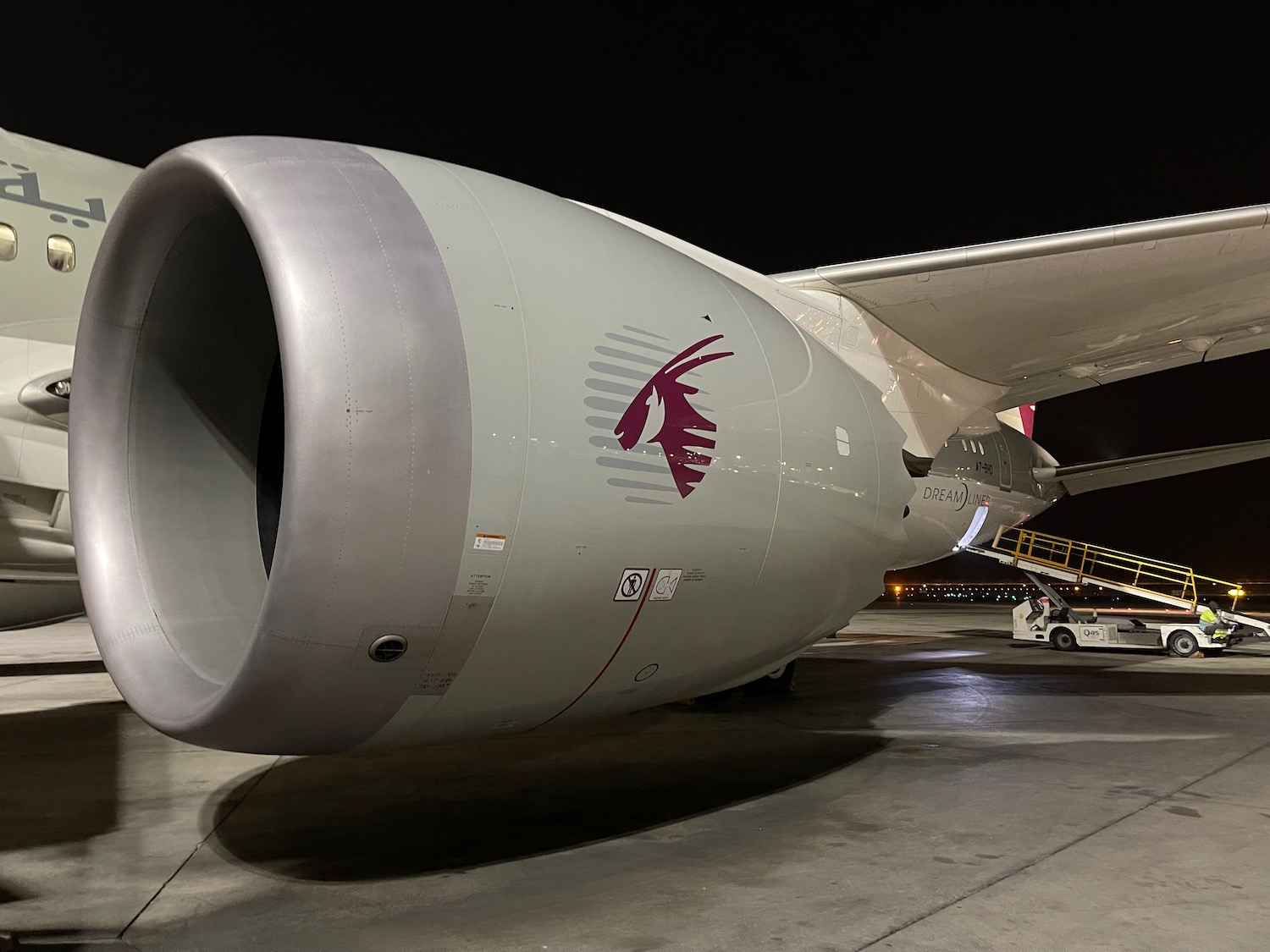 a large jet engine on a runway