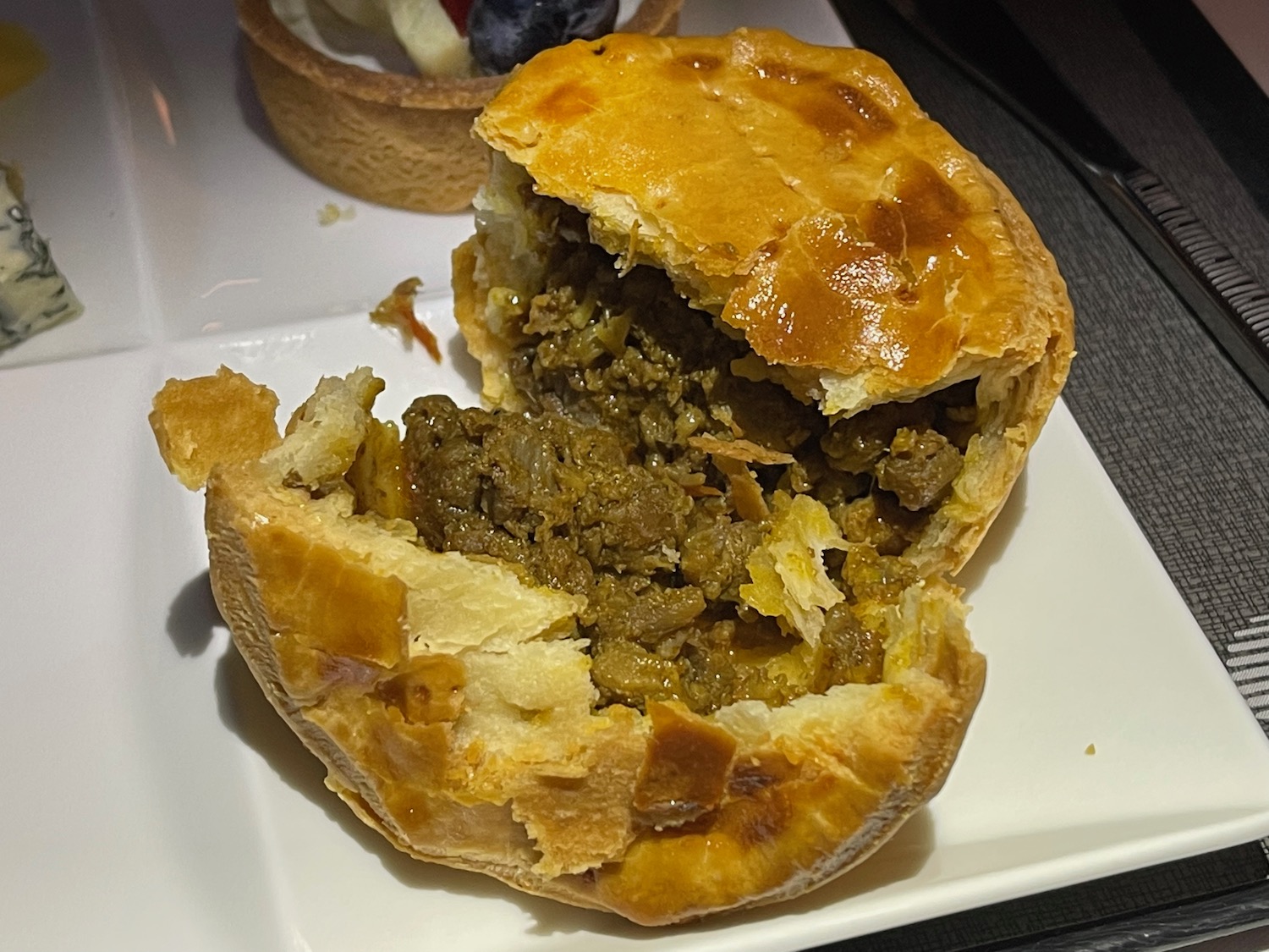 a meat pie on a plate