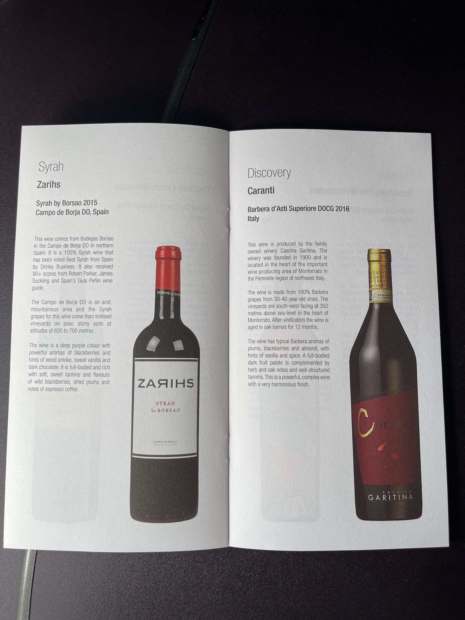 a book with a picture of wine bottles