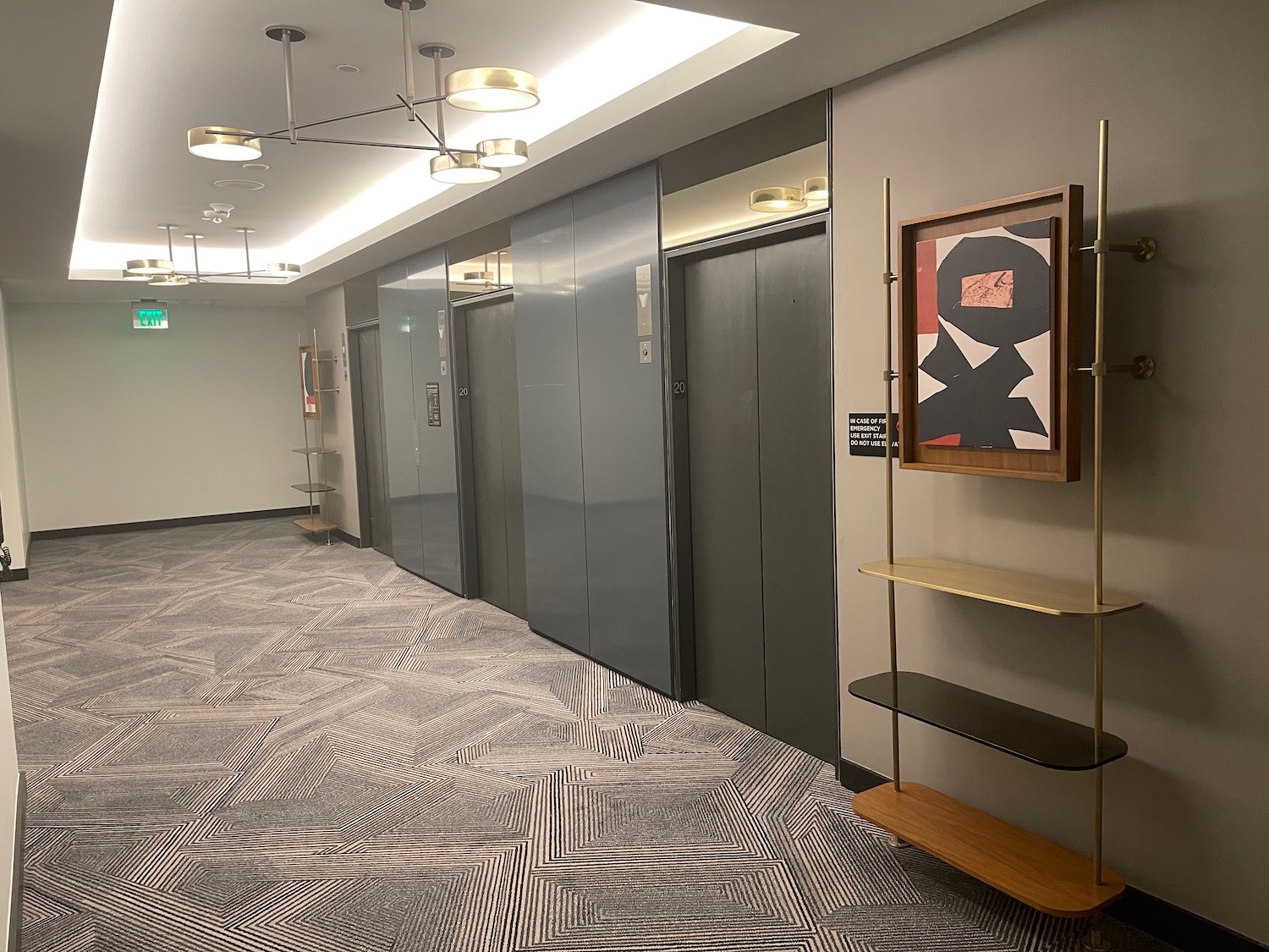 a elevator doors in a building