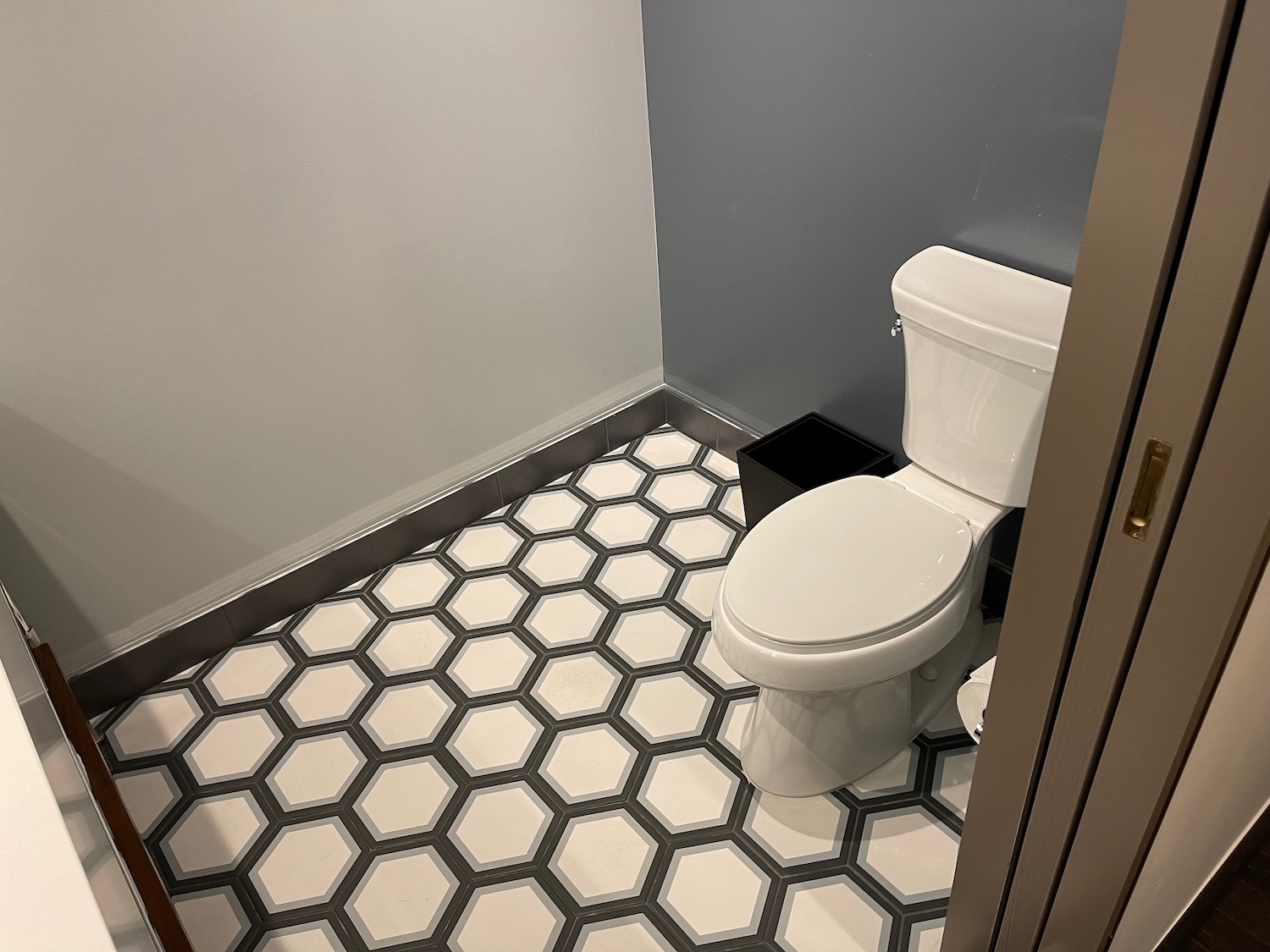 a toilet in a bathroom