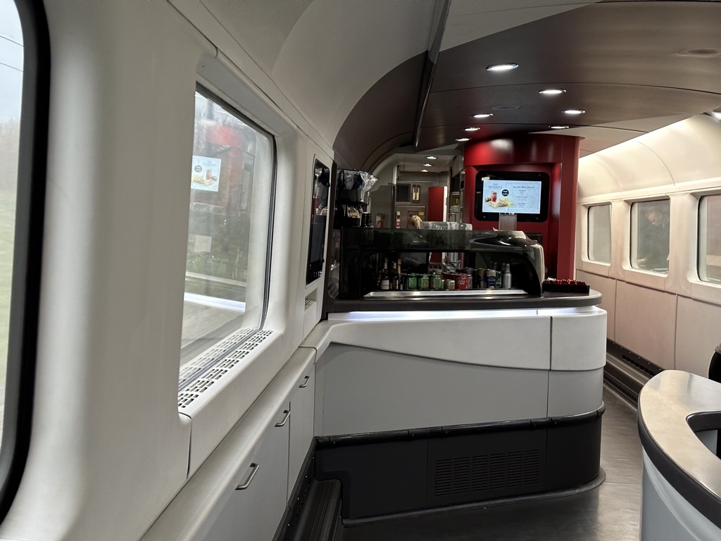 chunnel eurostar dining car bar